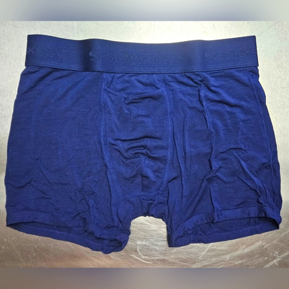 Men's Silkskins Blue Boxer Briefs